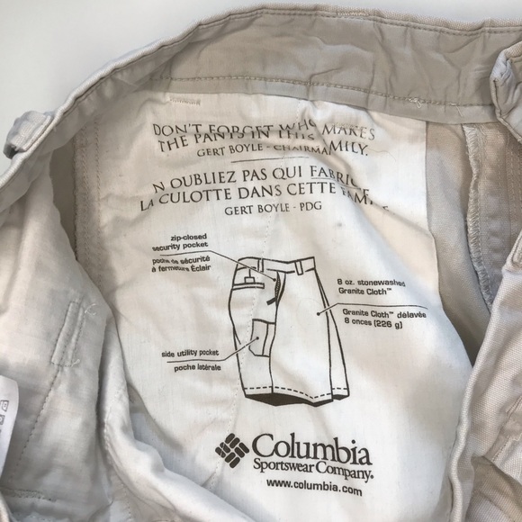 Columbia 100% Cotton Outdoor Hiking Shorts 10 - Picture 7 of 7